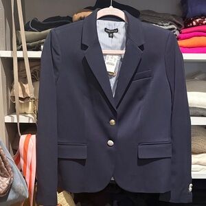 J. Crew Navy Blazer with Silver Buttons